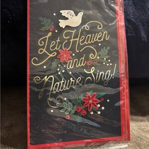 Voila Festive Greeting Card with Dove and Floral Design. Christmas. New